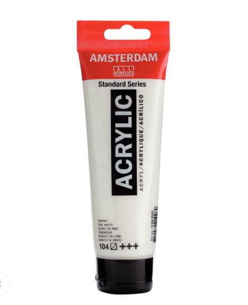 Amsterdam All Acrylic 120 ML 104 Zinkwit Amsterdam All Acrylic 120 ML 104 Zinkwit