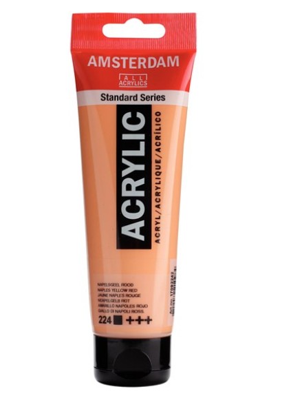 Amsterdam All Acrylic 120 ML 224 Napelgeel Rood