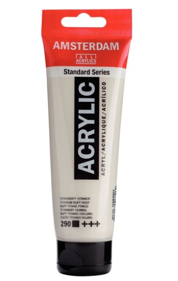 Amsterdam All Acrylic 120 ML 290 Titaanbuff Donker Amsterdam All Acrylic 120 ML 290 Titaanbuff Donker
