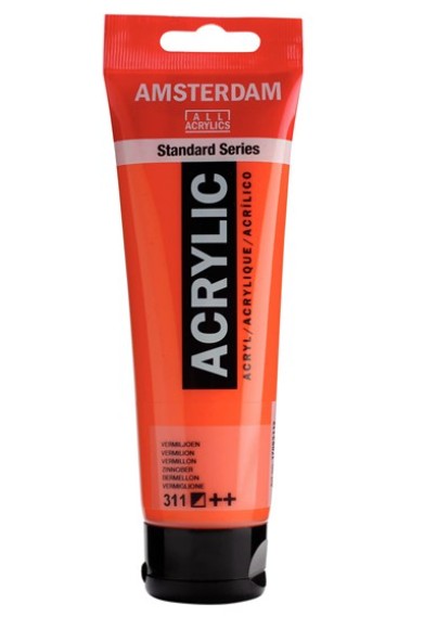 Amsterdam All Acrylic 120 ML 311 Vermiljoen Amsterdam All Acrylic 120 ML 311 Vermiljoen