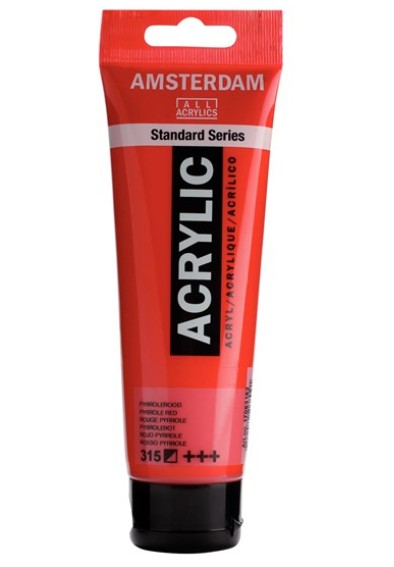 Amsterdam All Acrylic 120 ML 315 Pyrrolerrood