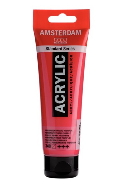 Amsterdam All Acrylic 120 ML 348 Permanentrood Purper Amsterdam All Acrylic 120 ML 348 Permanentrood Purper