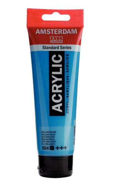 Amsterdam All Acrylic 120 ML 564 Briljant Blauw Amsterdam All Acrylic 120 ML 564 Briljant Blauw