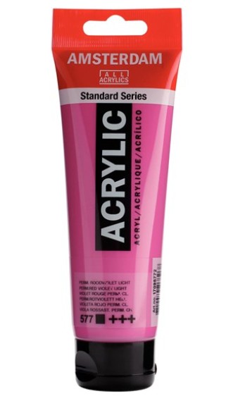 Amsterdam All Acrylic 120 ML 577 Permanent Rood Violet Licht Amsterdam All Acrylic 120 ML 577 Permanent Rood Violet Licht