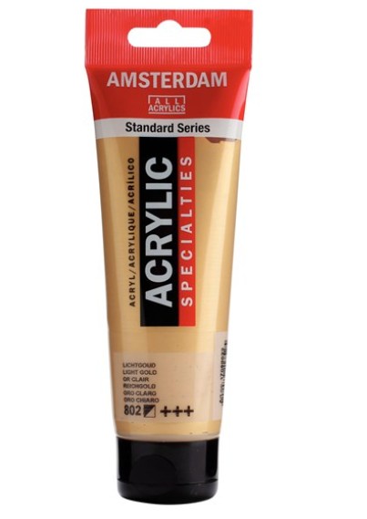 Amsterdam All Acrylic 120 ML 802 Lichtgoud Amsterdam All Acrylic 120 ML 802 Lichtgoud
