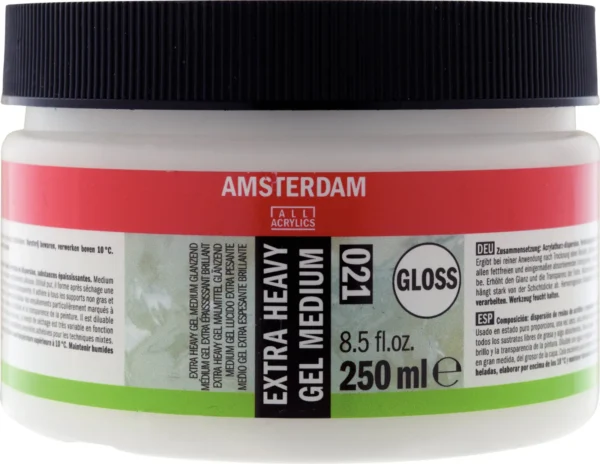 Amsterdam All Acrylic 250 ML 021 Gloss Extra Heavy Gel Medium Amsterdam All Acrylic 250 ML 021 Gloss Extra Heavy Gel Medium