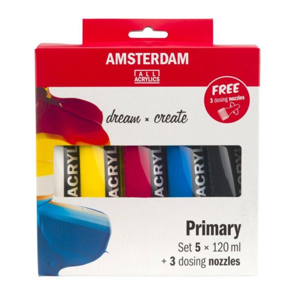 Amsterdam All Acrylic 5 Tubes Kleuren Amsterdam All Acrylic 5 Tubes Kleuren