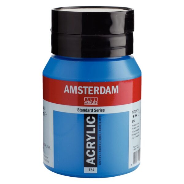 Amsterdam All Acrylic 600 ML 572 Primair Cyaan + 20%