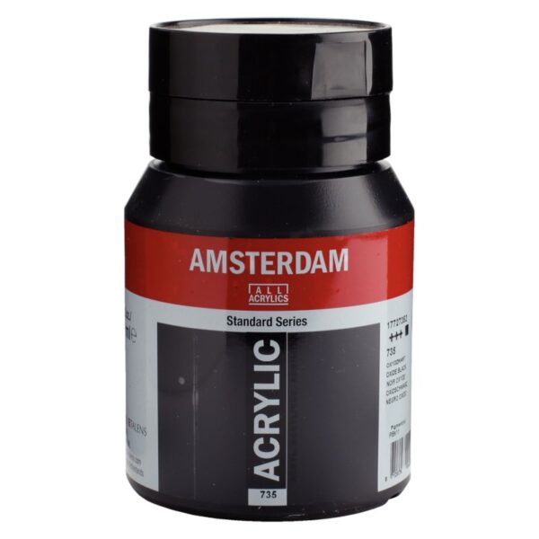 Amsterdam All Acrylic 600 ML 735 Oxydzwart + 20% Amsterdam All Acrylic 600 ML 735 Oxydzwart + 20%