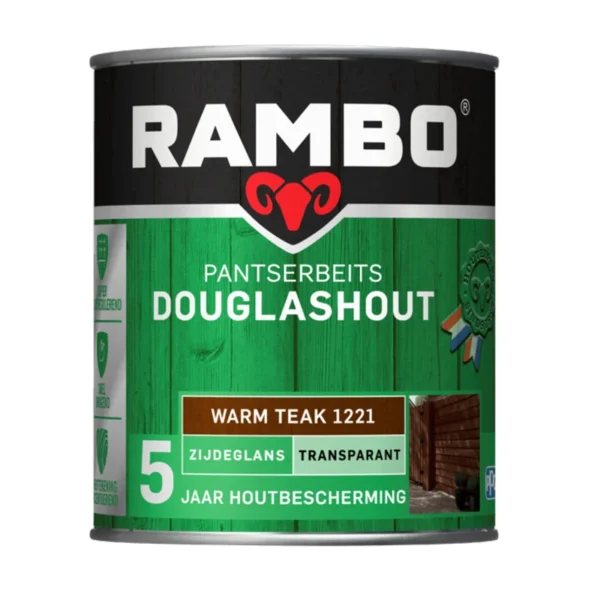 Rambo Pantserbeits Douglashout ZG Transparant 750ML 1221 Warm Teak