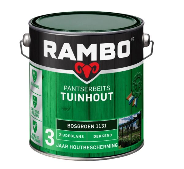 Rambo Pantserbeits Tuinhout ZG Dekkend 1131 750 ML Bosgroen