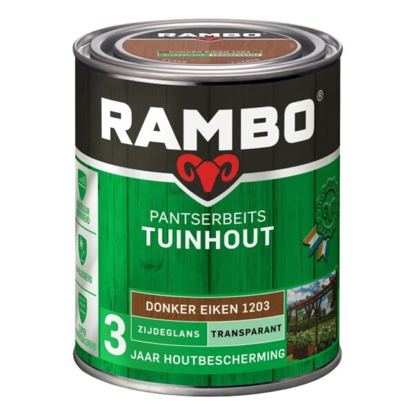 Rambo Pantserbeits Tuinhout ZG Transparant 750 ML 1203 Donker Eiken