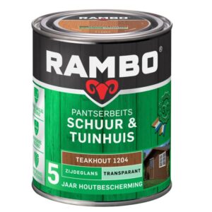Rambo Pantserbeits Tuinhout ZG Transparant 750 ML 1204 Teak Hout