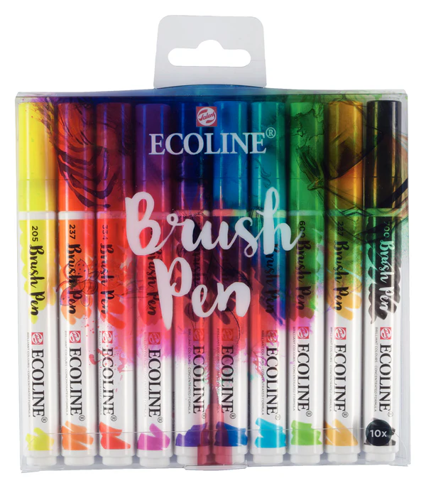 Royal Talens Ecoline Brush pen 10stuks Royal Talens Ecoline Brush pen 10stuks