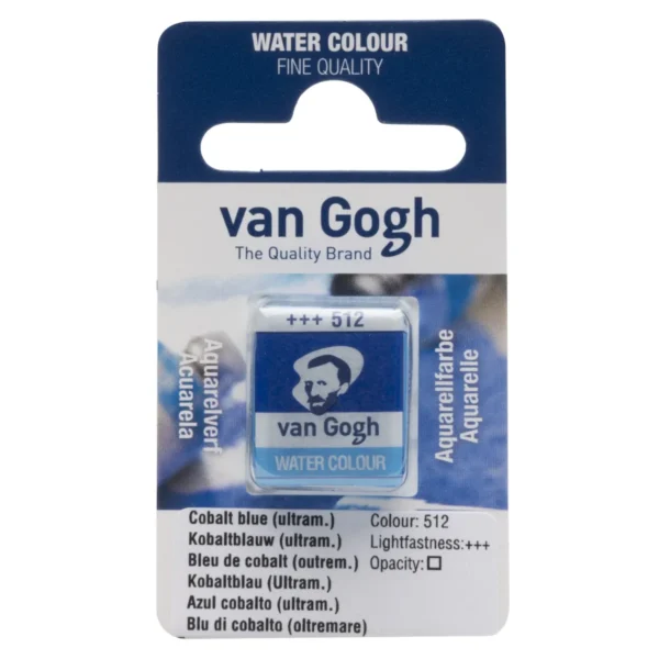 van Gogh Aquarelverf 512 Kobaltblauw Utramarine Napje