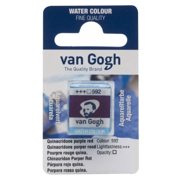 van Gogh Aquarelverf 592 Quinarcidone Purper Rood Napje van Gogh Aquarelverf 592 Quinarcidone Purper Rood Napje