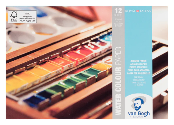 van Gogh Aquarelverf Papier 12 Vel 10.5 x 15 cm van Gogh Aquarelverf Papier 12 Vel 10.5 x 15 cm