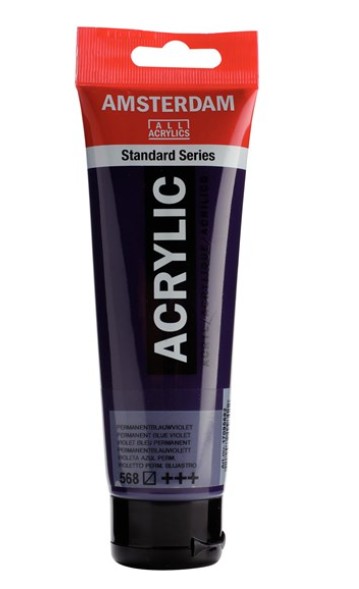 Amsterdam All Acrylic 120 ML 568 Permanent Blauw Violet Amsterdam All Acrylic 120 ML 568 Permanent Blauw Violet